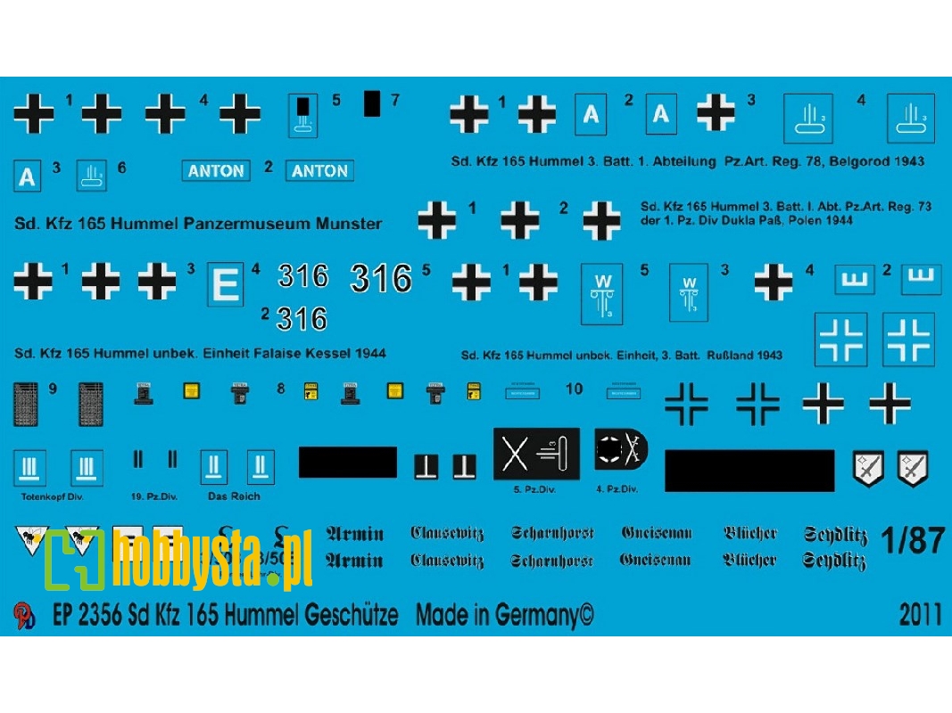 Sd. Fz 165 Hummel Gun Markings - image 1