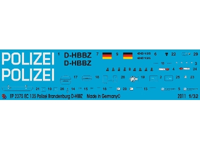 Ec 135 Police Helicopter Brandenburg D-hbbz - image 1