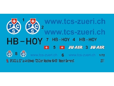 Ju 52 Ju-air-switzerland Tcs-zurich Machine Hb-hoy - image 1