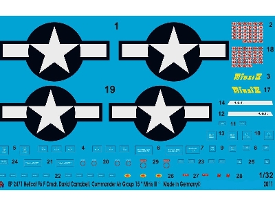 Hellcat F6 F Cmdr. David Canpbell, Commander Air Group 15 "minis Iii" - image 1