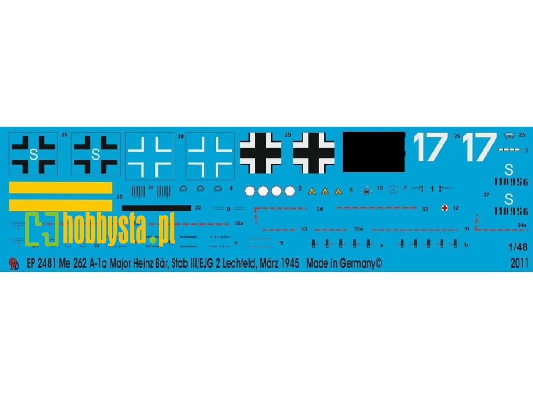 Me 262 A-1a Major Heinz Bär, Stab Iii/Ejg 2. Lechfeld, March 1945 - image 1