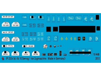 Sd. Kfz 10 Demag 1 Ton Half-track Decals For The Blue Cat Model - image 1