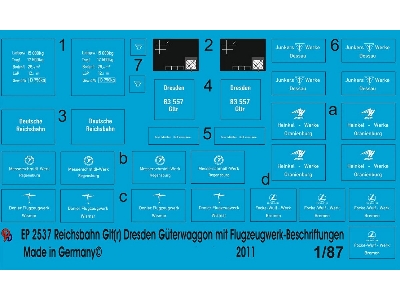 Reichsbahn Glt (R) Dresden Freight Cars With German Airplane Manufacturers - image 1