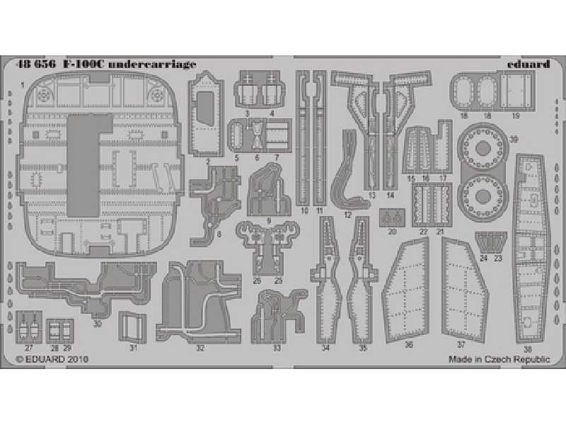 F-100C undercarriage 1/48 - Trumpeter - image 1