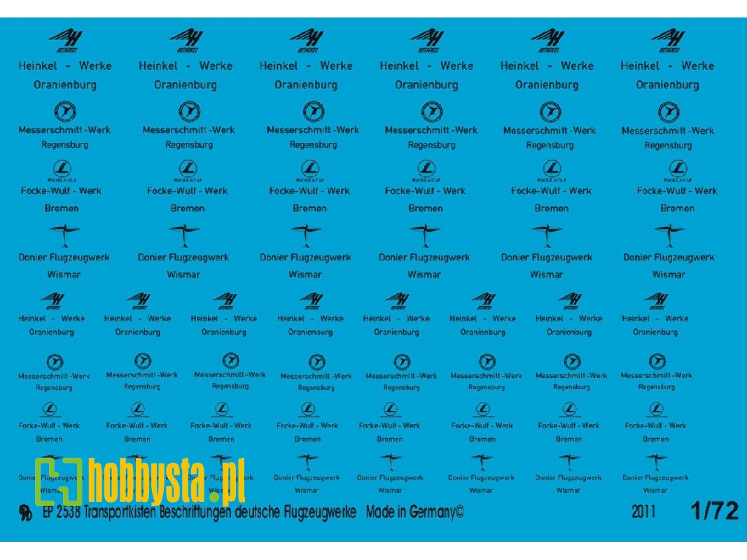 Crate Markings With German Airplane Manufacturers - image 1