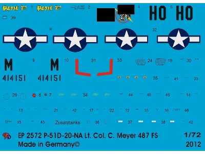 P-51d-20-na Lt. Col. C. Meyer 487 Fs 1-72 - image 1
