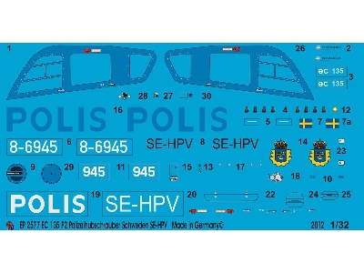Ec 135 P2 Police Helicopter Sweden Se-hpv - image 1