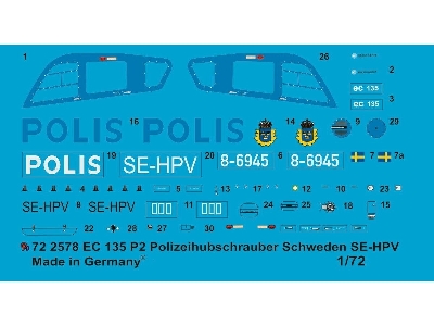 Ec 135 P2 Police Helicopter Sweden Se-hpv - image 1