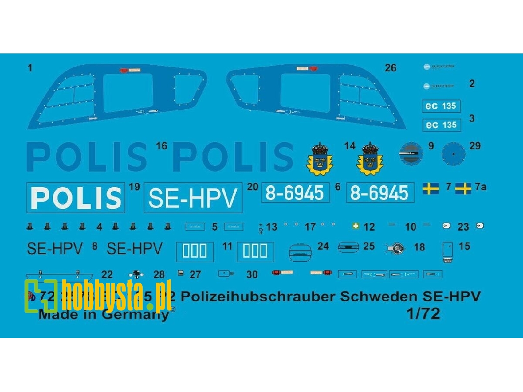 Ec 135 P2 Police Helicopter Sweden Se-hpv - image 1