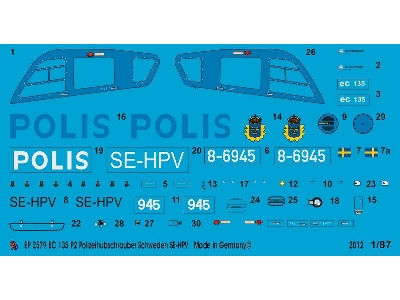 Ec 135 P2 Police Helicopter Sweden Se-hpv - image 1