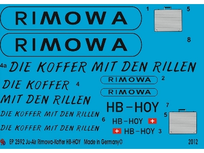 Ju 52 Ju-air Rimowa-koffer Hb-hoy - image 1