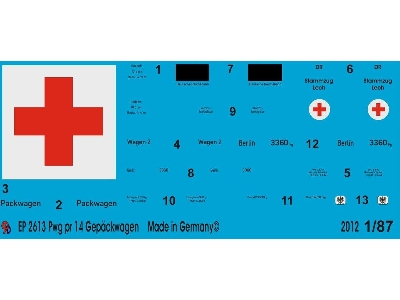 Baggage Car Pwg Pr 14 As A Baggage Car And Baggage Car Hospital Train 655 - image 1