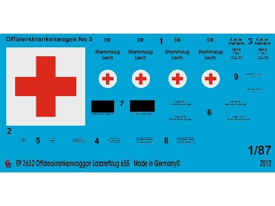 Officer Transport Wagons Ambulance Train 655 - image 1