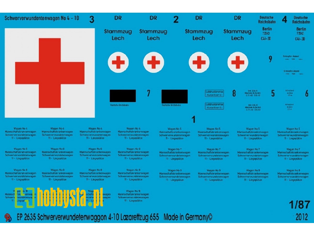 Heavy Wounded Transport Wagons Ambulance Train 655 - image 1