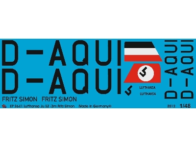 Ju 52/3m Fritz Simon D-aqui - image 1