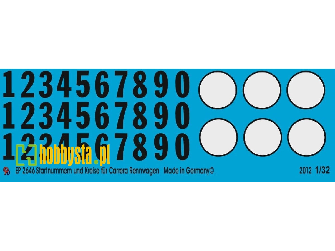 Numbers And White Circles For Carrera Slot Cars - image 1
