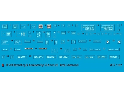 Markings Fot The Bundeswehr Ssys 55-rlmmps 650, 61 Ton Flat - image 1
