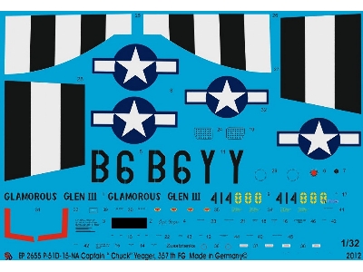 P-51 D-15-na Captain "chuck" Yeager, 357th Fg - image 1