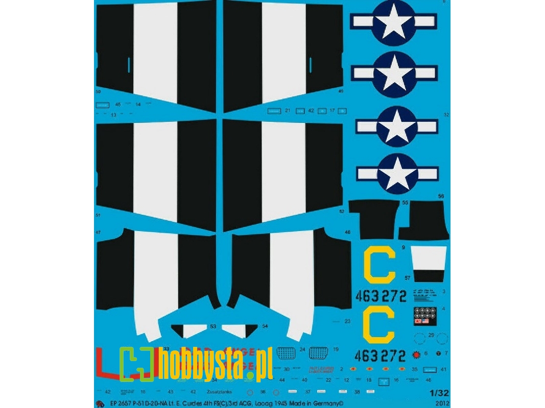 P-51d-20-na Lt. E. Curdes 4th Fs(C)/3rd Acg, Laoag 1945 - image 1