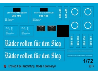 Markings For The Reichsbahn Br 86 - image 1