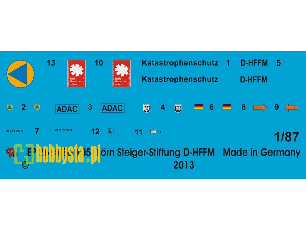 Bo 105 Rescue Helicopter Björn Steiger-stiftung D-hffm - image 1