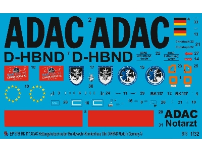 Bk 117 Adac Rescue Helicopter D-hbnd German Army Hospital Ulm - image 1
