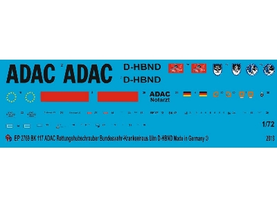 Bk 117 Adac Rescue Helicopter D-hbnd German Army Hospital Ulm - image 1