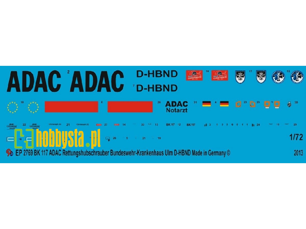 Bk 117 Adac Rescue Helicopter D-hbnd German Army Hospital Ulm - image 1