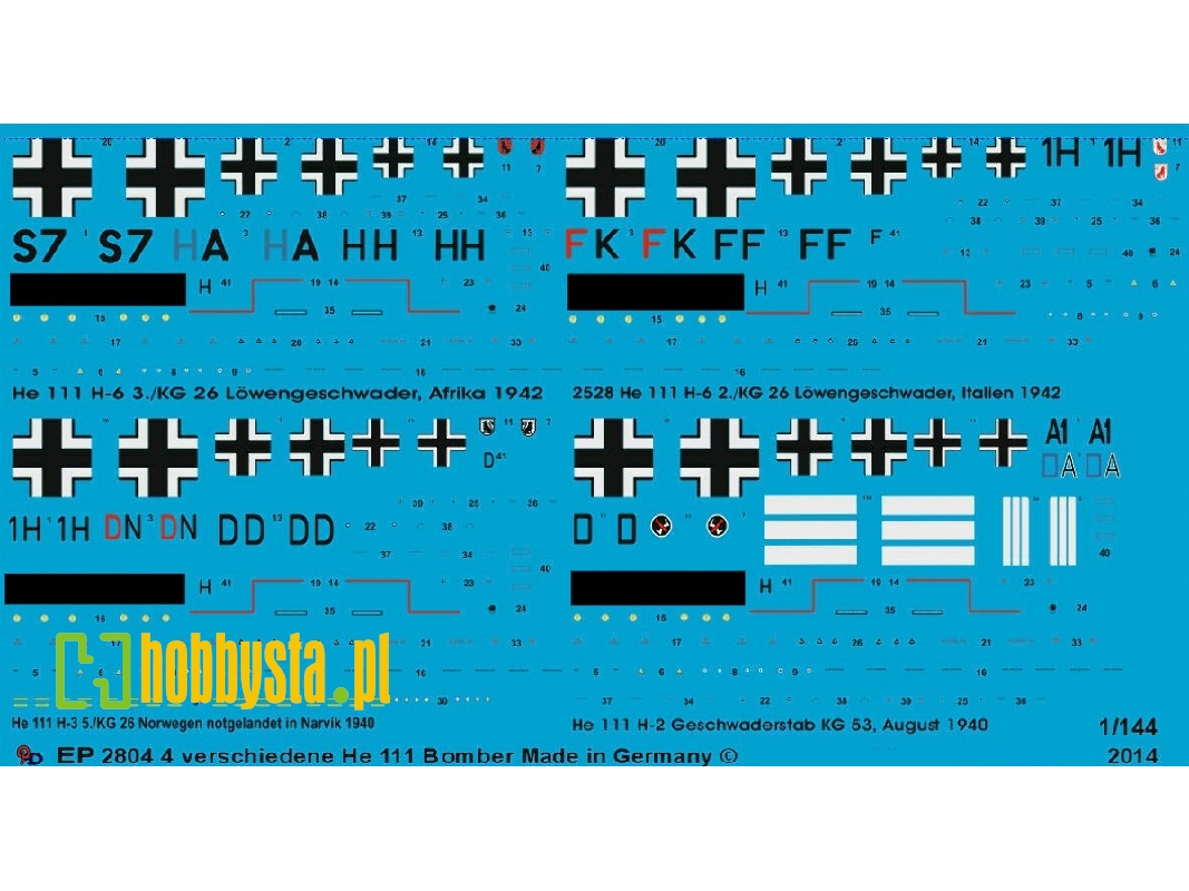 4 Different German Bomber Type He 111 - image 1