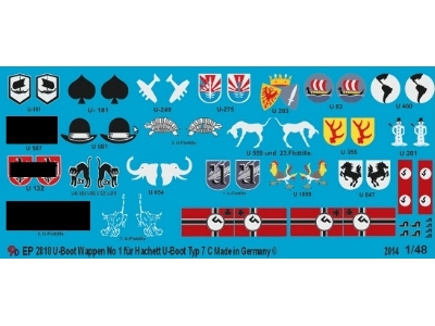 U-boot Markings No. 1 For Hachett Submarine - image 1