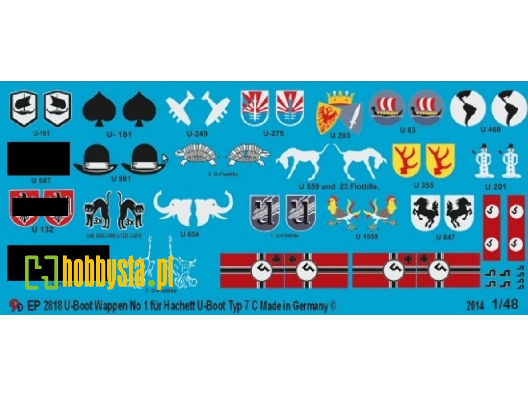 U-boot Markings No. 1 For Hachett Submarine - image 1