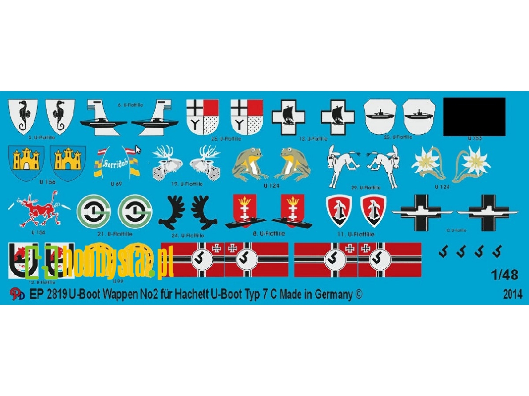 U-boot Markings No. 2 For Hachett Submarine - image 1