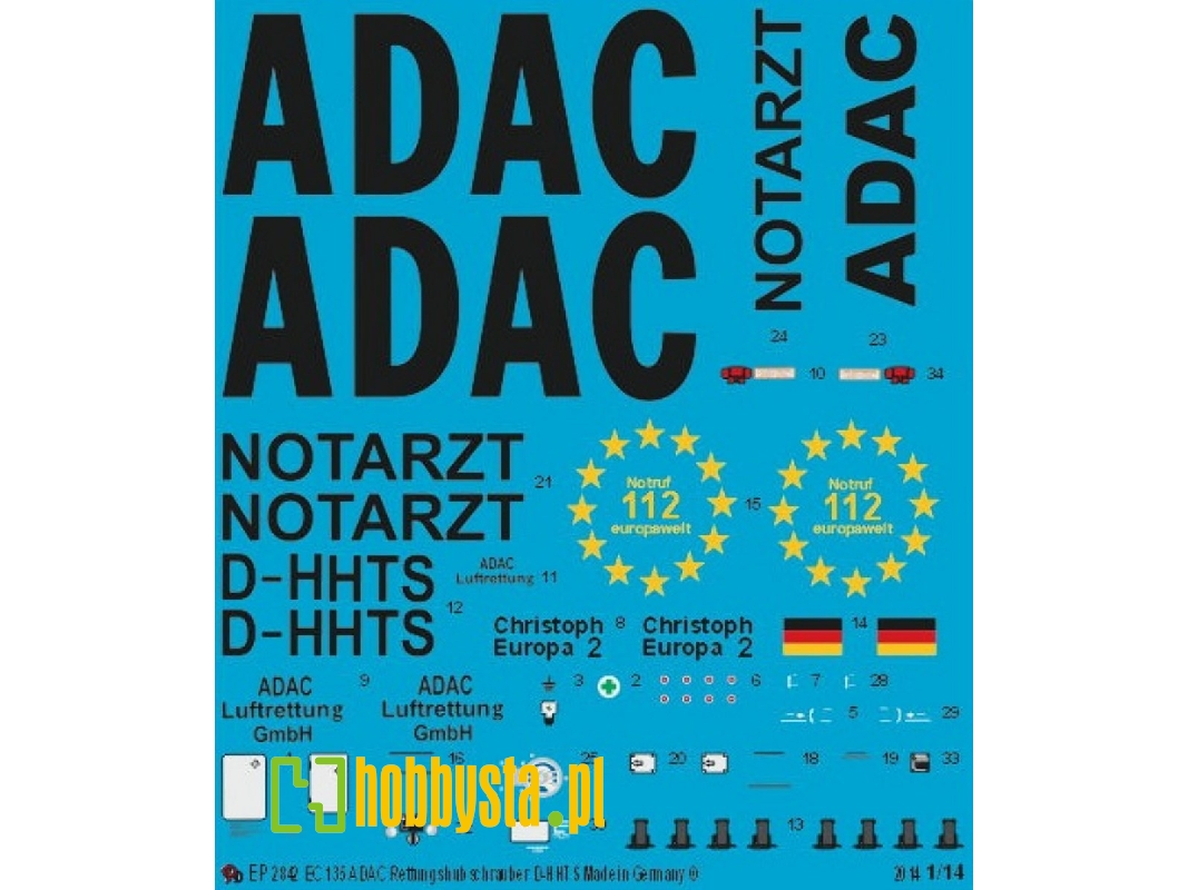 Ec 135 Adac Rescue Helicopter D-hhts - image 1