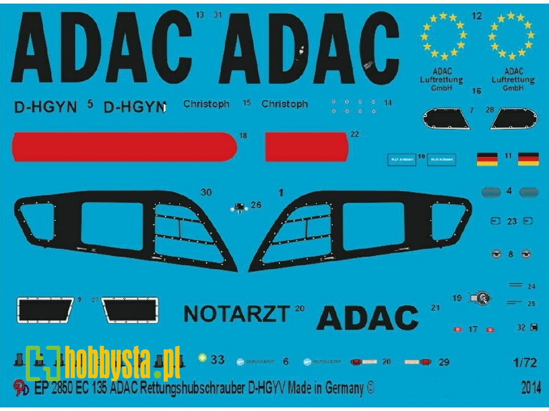 Ec 135 Rescue Helicopter Of The Adac D-hgyv - image 1