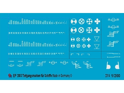 Deep Markings For Ship Models In White Print - image 1