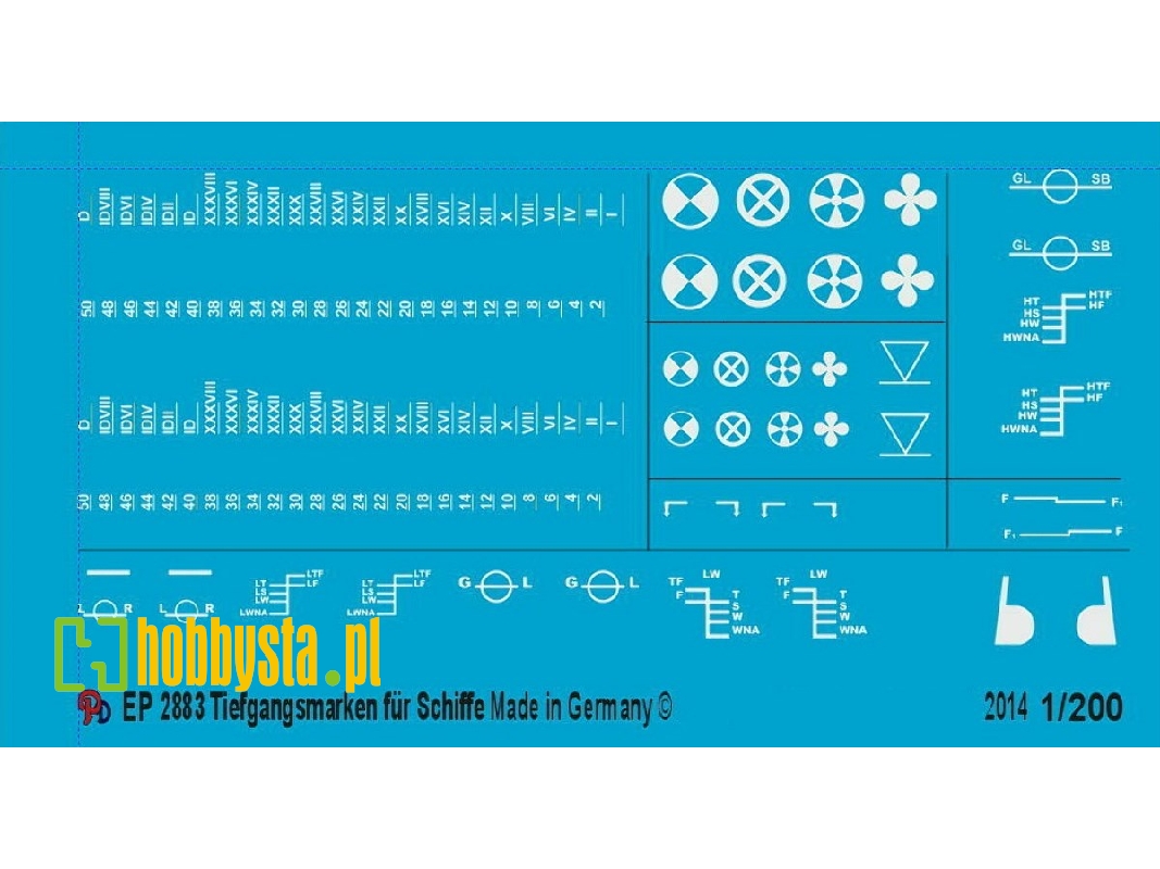 Deep Markings For Ship Models In White Print - image 1