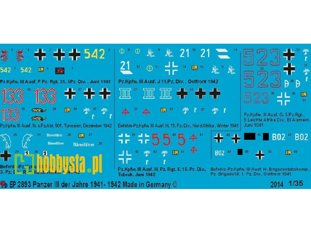 Markings For German Panzer Iii Tanks 1941-1942 - image 1