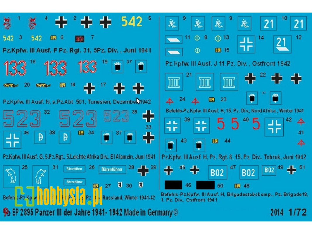 Markings For German Panzer Iii Tanks 1941-1942 - image 1