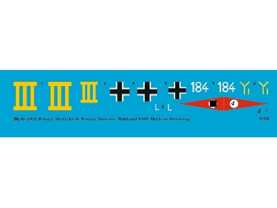 Markings For Panzer 38 (T), 8. German Tank Div., Russia 1941 - image 1