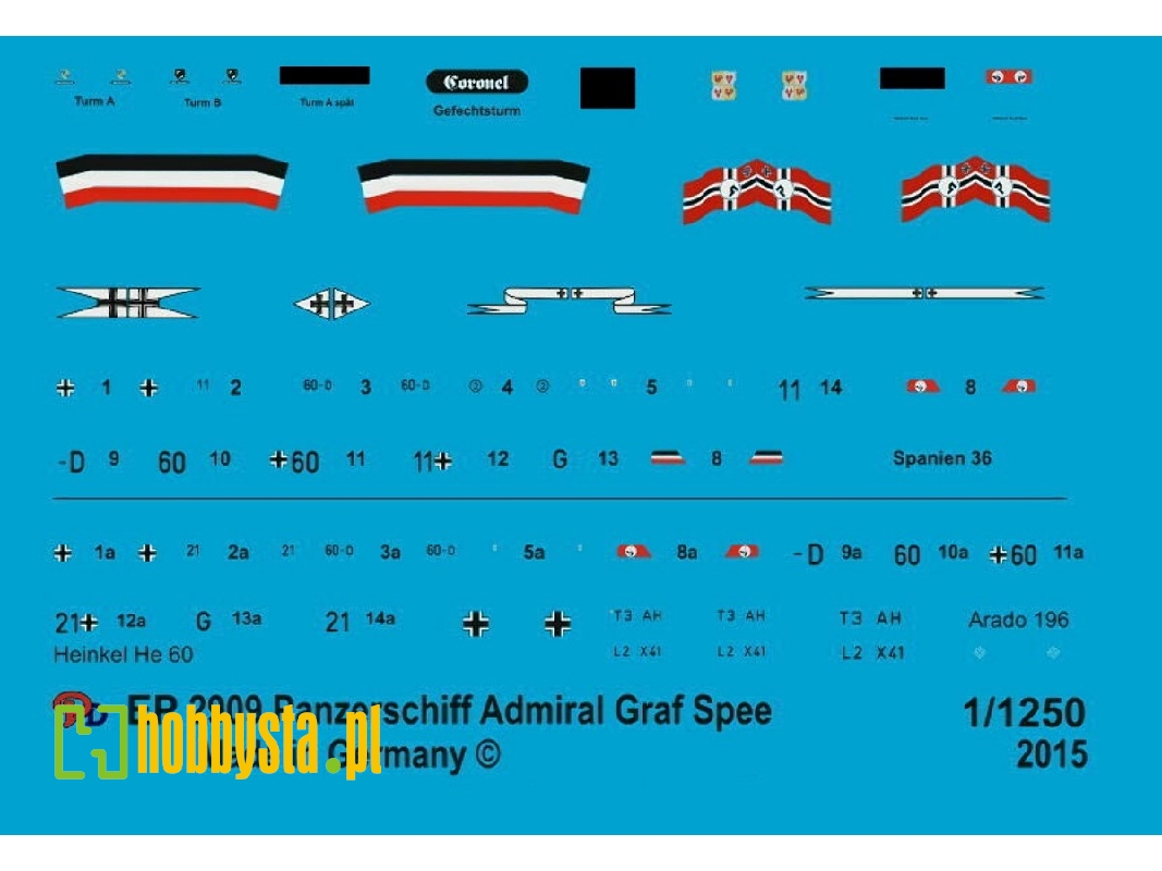 Markings For The Pocket Battleship Admiral Graf Spee - image 1