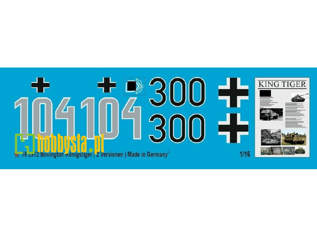 Markings For Both Kingtigers Of Bovington - image 1