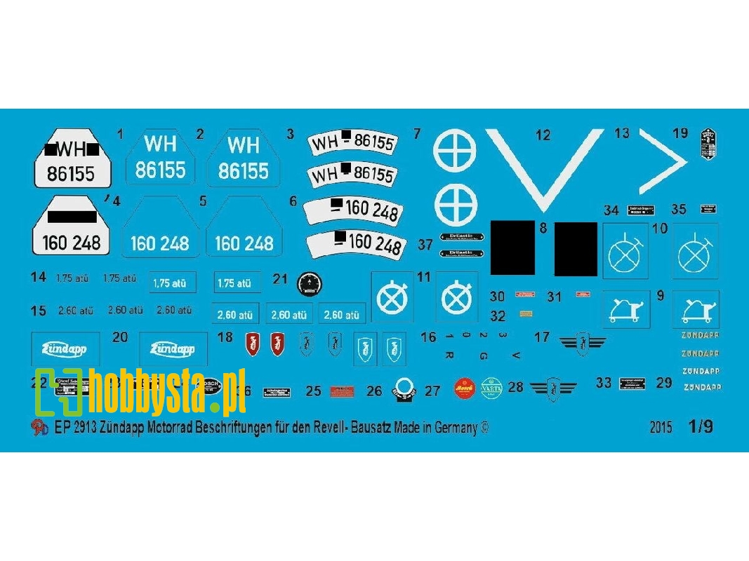 Markings For The Zündapp Bike From Revell - image 1