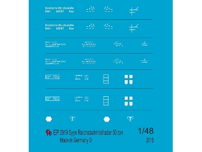 Markings For Verlinden 50 Ton Reichsbahn Flat - image 1