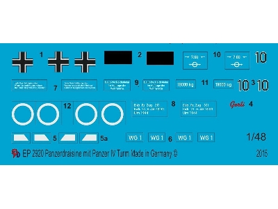 Markings For Verlinden Tank Trolley With Panzer Iv Turret - image 1