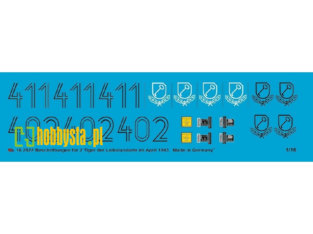 Markings For 2 Tiger I Of The Leibstandarte In April 1943 - image 1