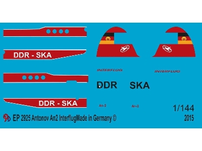 Markings For Antonov An 2 Interflug - image 1