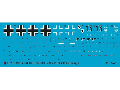 Markings For Bf 109 F-4, Stab Iii./Jg77 Kurt Ubben, Russia, 05.09.1941 - image 1