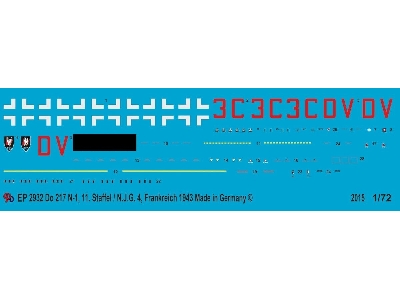 Markings For Do 217 N-1, 11. Staffel/N.J.G. 4, France 1943 - image 1