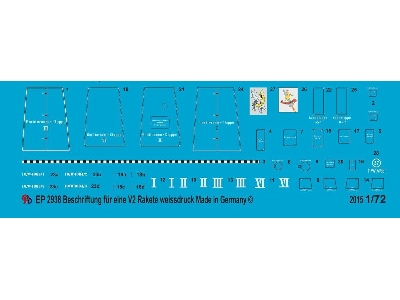 Markings For German V2/A4 Rocket White Print - image 1