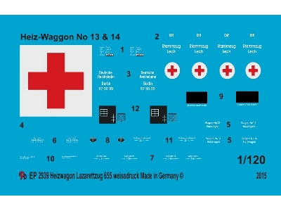 Markings For Heating Wagon For The German Ambulance Train 655 - image 1